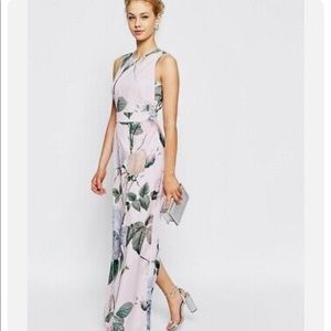 Ted Baker London distinguishing rose floral print gown